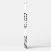 Schwarz-weißer Dschungel: Muster der tropischen Pf Case-Mate iPhone Hülle (Rückseite / Rechts)