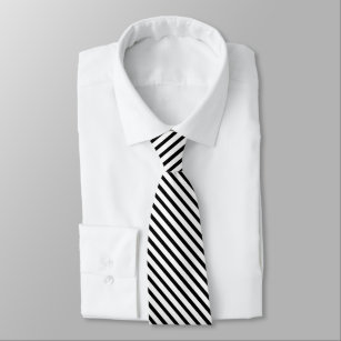 Schwarz-weißer dünner Tuxedo-Streifen Krawatte