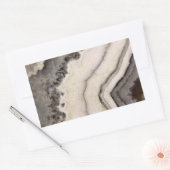 Schwarz-weißer Edelstein aus Marmor Rechteckiger Aufkleber (Umschlag)