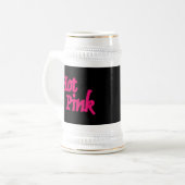 Schwarz-weißer Edelstein-Goldschnitt Bierglas (Vorderseite Links)