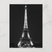 Schwarz-weißer Eiffelturm in Paris Postkarte (Vorderseite)
