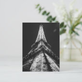 Schwarz-weißer Eiffelturm in Paris Postkarte (Stehend Vorderseite)