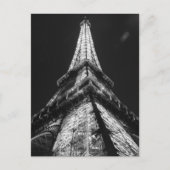 Schwarz-weißer Eiffelturm in Paris Postkarte (Vorderseite)
