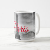 Schwarz-weißer Eiffelturm Paris - Europa Kaffeetasse (VorderseiteRechts)