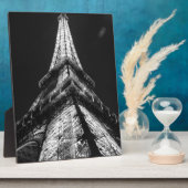 Schwarz-weißer Eiffelturm Paris Europa Reisen Fotoplatte (Seite)