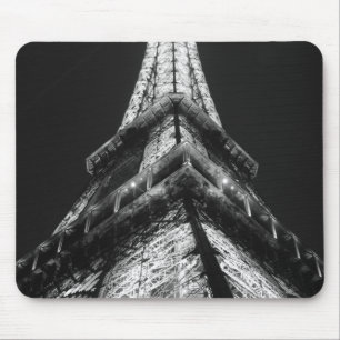 Schwarz-weißer Eiffelturm Paris Europa Reisen Mousepad