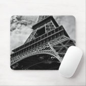 Schwarz-weißer Eiffelturm Paris Europa Reisen Mousepad (Mit Mouse)
