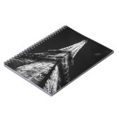 Schwarz-weißer Eiffelturm Paris Europa Reisen Notizblock (Linke Seite)