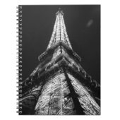 Schwarz-weißer Eiffelturm Paris Europa Reisen Notizblock (Vorderseite)