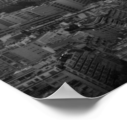 Schwarz-weißer Eiffelturm Paris Europa Reisen Poster (Ecke)