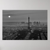 Schwarz-weißer Eiffelturm Paris Europa Reisen Poster (Vorne)