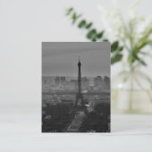 Schwarz-weißer Eiffelturm Paris Europa Reisen Postkarte (Stehend Vorderseite)