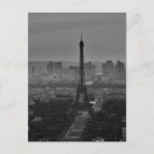 Schwarz-weißer Eiffelturm Paris Europa Reisen Postkarte (Vorderseite)