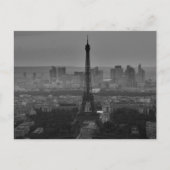 Schwarz-weißer Eiffelturm Paris Europa Reisen Postkarte (Vorderseite)