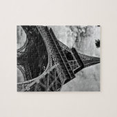 Schwarz-weißer Eiffelturm Paris Europa Reisen Puzzle (Horizontal)