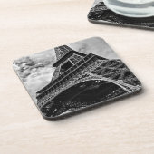 Schwarz-weißer Eiffelturm Paris Europa Reisen Untersetzer (Linke Seite)