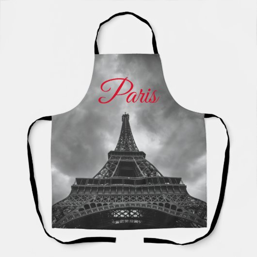 Schwarz-weißer Eiffelturm Paris - Europa Schürze (Vorderseite)