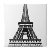 Schwarz-weißer Eiffelturm Paris Kunst, Dichtung un Fliese (Vorderseite)