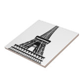 Schwarz-weißer Eiffelturm Paris Kunst, Dichtung un Fliese (Seite)