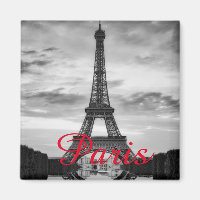 Schwarz-weißer Eiffelturm Paris Liebe Stadtrundgan