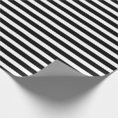Schwarz-weißer, einfacher, horizontaler Streifen Geschenkpapier (Ecke)