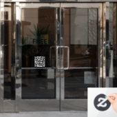 Schwarz-weißer, einfacher, kostenloser QR-Code Fensteraufkleber (Büro Tür)