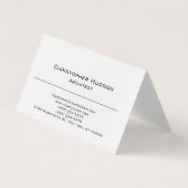 Schwarz-weißer einfacher Schlichter Architekt Visitenkarten (Vorderseite)