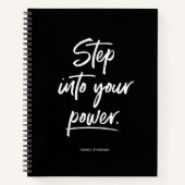 Schwarz-weißer Einstieg in Ihren Power Notizblock (Vorderseite)