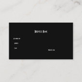 Schwarz-weißer Eleganter Visitenkarten Leopard Visitenkarte (Rückseite)