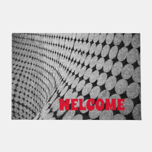 Schwarz-weißer Empfang monochromatischer optischer Fußmatte (Vorderseite)