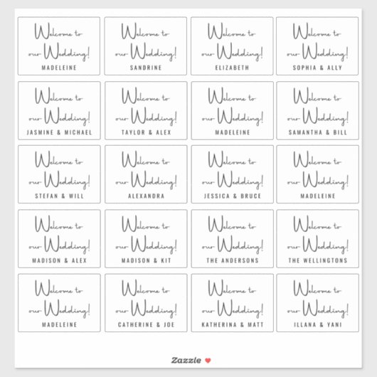 Schwarz-weißer Empfang von benutzerdefinierten Hoc Aufkleber (Blatt)