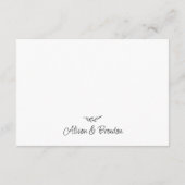 Schwarz-weißer Empfang vor der Nacht Begleitkarte (Rückseite)