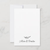 Schwarz-weißer Empfang vor der Nacht Einladung (Rückseite)