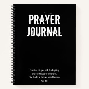 Schwarz-weißer Erntedank Psalm Prayer Journal Notizblock