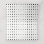 Schwarz-weißer Eskorte in Monogramm Platzkarte (Innenseite Aufgefaltet)