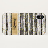 Schwarz-weißer Fall Mate Barely There iPhone X Cas Case-Mate iPhone Hülle (Rückseite (Horizontal))