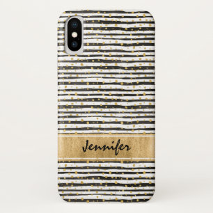 Schwarz-weißer Fall Mate Barely There iPhone X Cas Hülle