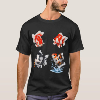 Schwarz Weißer Fantasie-Goldfisch T-Shirt