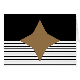 Schwarz-weißer Farbblock & Braun Diamond