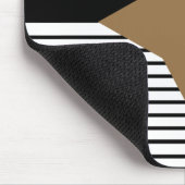 Schwarz-weißer Farbblock & Braun Diamond Mousepad (Ecke)