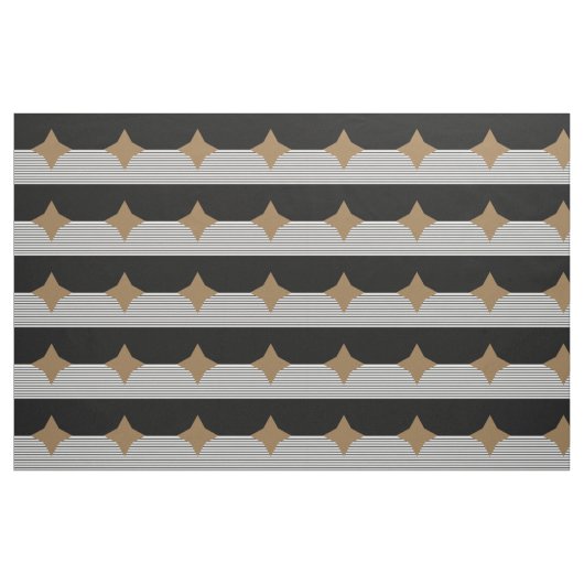Schwarz-weißer Farbblock & Braun Diamond Stoff (Fat Quarter (45,7 x 55,9 cm))