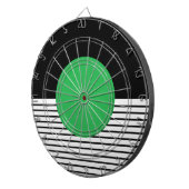 Schwarz-weißer Farbblock und grüner Kreis Dartscheibe (Vorderseite rechts)