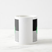 Schwarz-weißer Farbblock und grüner Kreis Kaffeetasse (Mittel)