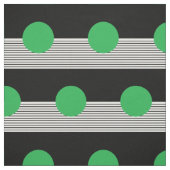 Schwarz-weißer Farbblock und grüner Kreis Stoff (Muster)