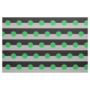 Schwarz-weißer Farbblock und grüner Kreis Stoff