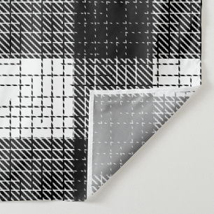 Schwarz-weißer, fetter karierter Karo-Design Stoff
