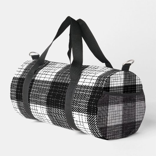 Schwarz-weißer, fetter karierter Karodesign Duffle Bag