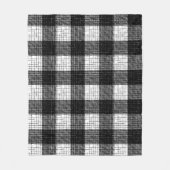 Schwarz-weißer, fetter karierter Karodesign Fleecedecke (Vorderseite)