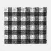Schwarz-weißer, fetter karierter Karodesign Fleecedecke (Vorderseite (Horizontal))