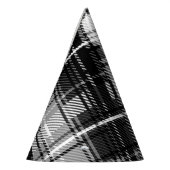 Schwarz-weißer Flannel Kariert Tartan Partyhütchen (Links)